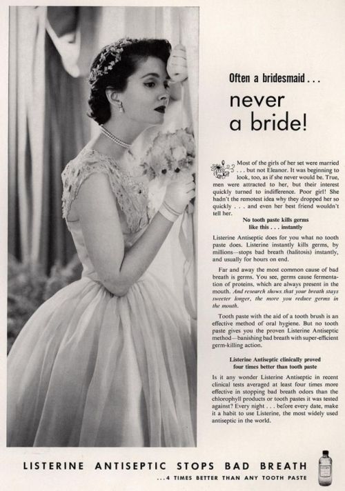「當不上新娘！」1925年的李詩德霖廣告，把個人清潔與能否結婚強烈連結在一起。
