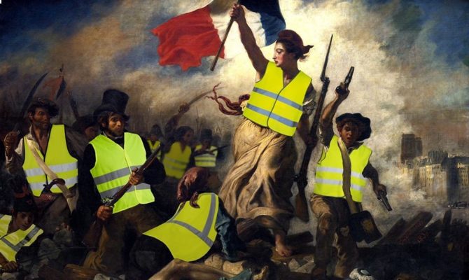 法國網友為《自由領導人民》穿上黃背心。