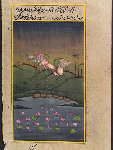 中世紀波斯的畫作，飛行陰道與飛行陰莖的交媾。