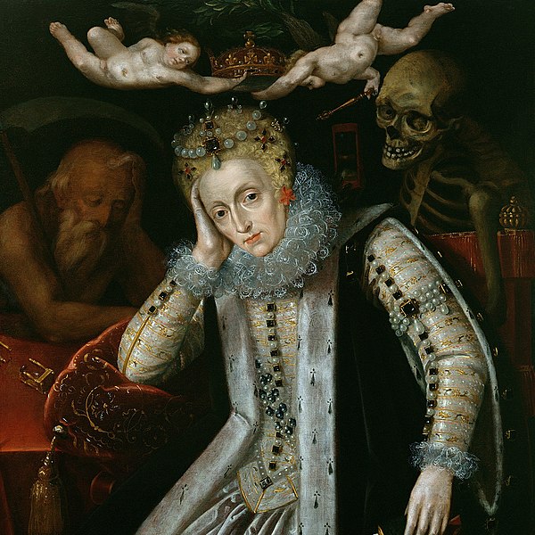 伊莉莎白一世晚年的照片（綁架案發生在她執政末期）。