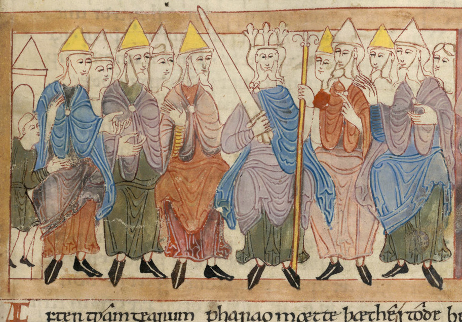 盎格魯撒克遜國王與賢人會議，繪於11世紀。
