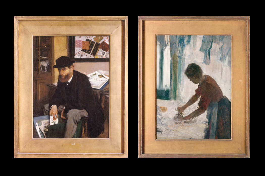 大都會藝術博物館收藏的竇加作品，這兩幅都使用原始的畫框。