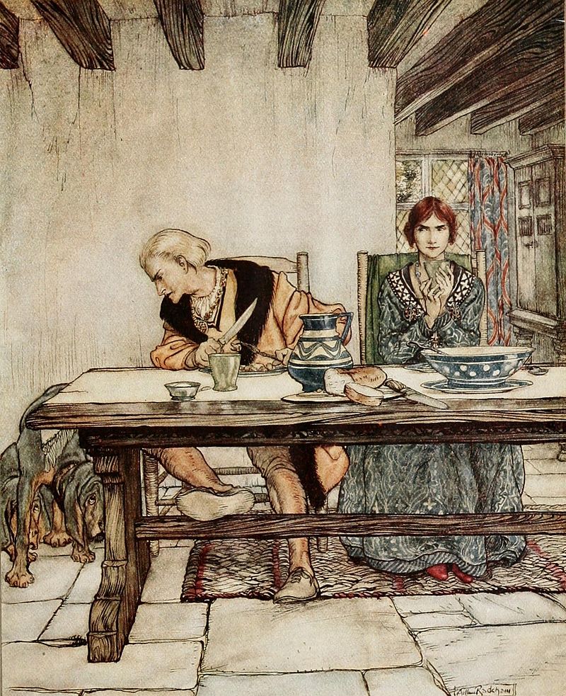 Arthur Rackham的《Lord Randal》插圖，約於 1919 年出版。