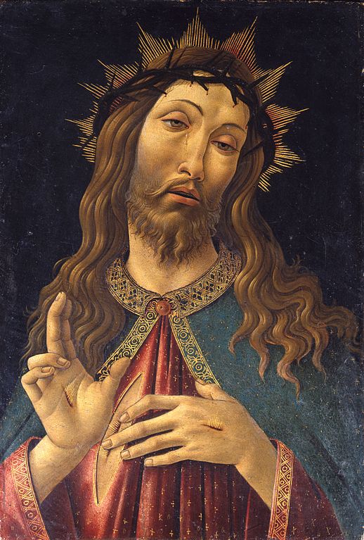 波提且利的《Christ the Redeemer》是「唯一一幅他仍然細心繪製頭髮的晚期畫作」。