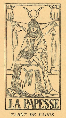 波希米亞人塔羅（Le Tarot des Bohemiens），此為作者帕普斯，迪維爾（Durville）於1911年發行的第二版。牌卡圖案由讓－加布里埃爾．古利納（Jean-Gabriel Goulinat）設計。