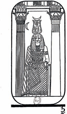 「聖殿」，羅伯特．法爾科尼耶（Robert Falconnier）的《奧祕塔羅》（Hermetic Tarot）的第二張牌，奧圖．韋格納（Otto Wegener）設計，1896年。