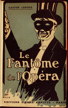 Cover of the 1921 edition of Le Fantôme de l'Opéra by Gaston Leroux (1868-1927)